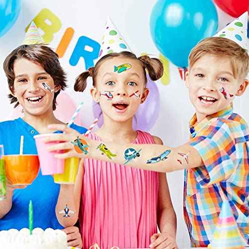 Fighter Jet Temporary Tattoos Stickers for Kids 20Sheet Military Air Force Airplane Party Favors Decoration Supplies Army Themed for Girls Boys Classroom School Gifts Prizes Rewards