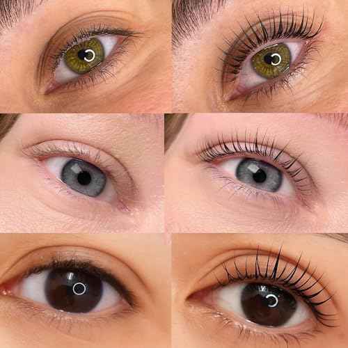 Korean Lash Lift Kit - 5 Sets At Home Eyelash Perm Kit with Upgraded Glue, Eyelash Lift Kit, DIY Lash Perm Easy for Beginner & Professional, Semi Permanent Perming Wave Suitable For Salon & Home