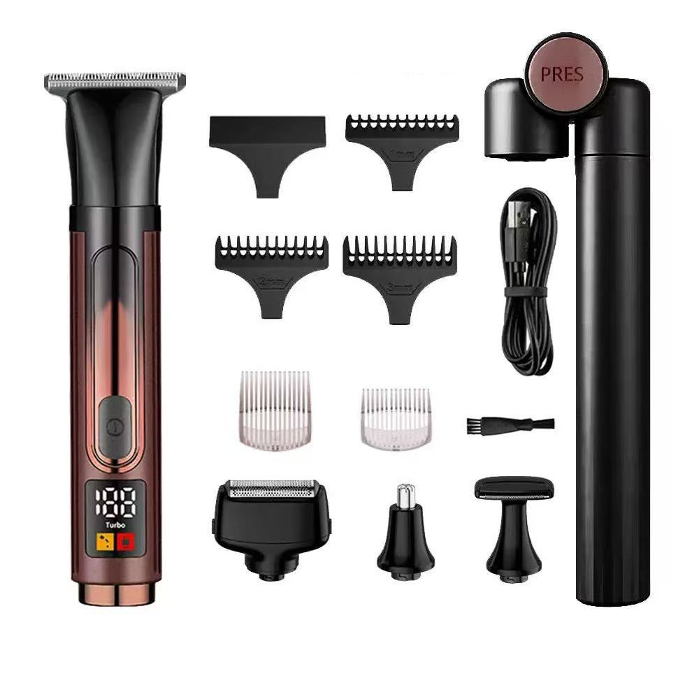 LED Body Hair Trimmer 4-in-1 Grooming Kit, Rechargeable
