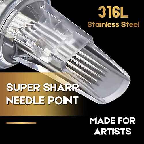 100pcs Tattoo Cartridge Needles Mixed Size 3RL 5RL 7RL 9RL 3RS 5RS 7RS 9RS 7M1 9M1 for Line Shader Magnum¡¦