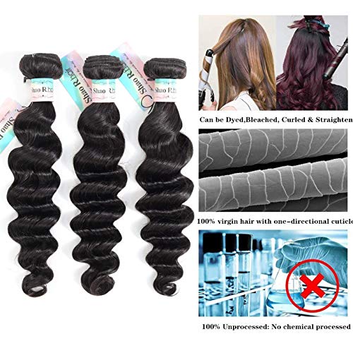 Brazilian Loose Deep Wave Bundles 100% Unprocessed Virgin Human Hair Loose Wave Bundles 12¡±14¡±16¡± Wet and Wavy 3 Bundles Human Hair Extensions Natural Color