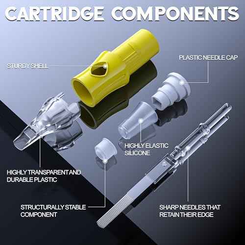 50Pcs Tattoo Cartridge Needles #10 Bugpin Mixed Size Round Liner Shader Mugnum - 3RL/5RL/7RL/9RL/3RS/5RS/5RM/9RML/5M1/9M1 Pro Disposable Cartridges for Tattoo Machines, Beginners & Artists