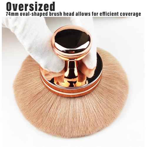 Extra Large Body Makeup Brush For Self Tanner, 3 Inch Self Tanning Blend Brush Kabuki Brush For Bronzers, Large Self Tanning Brushs for Face and Body Makeup Brush Application
