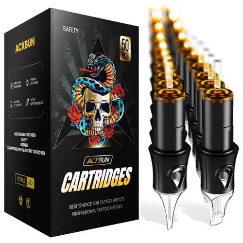 50Pcs #10RS Tattoo Cartridge Needles - 10 each: 1003RS, 1005RS, 1007RS, 1009RS, 1011RS. Pre-sterilized, individually packaged for safety. Strong stability, fits most rotary tattoo machines.