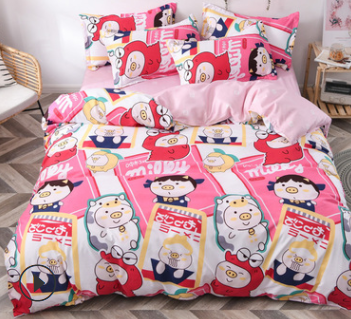 Aloe Cotton Bedding Sheets Set - Four-Piece Bed Linen for Home