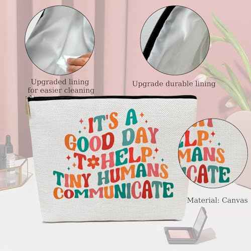 Speech Therapy Gifts Cosmetic Bag,Funny Makeup Bag,Small Purse with Zipper, SLP Retirement Gift for Women, Language Teacher, Speech Language Therapist,Coworkers