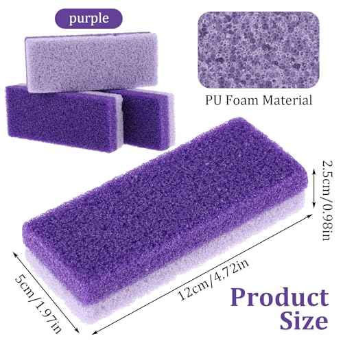 6pcs Foot Stone Pumice,Heel Scrubber,Foot Pumice Stone for Feet Skin Callus Remover and Scrubber£¨Purple£©