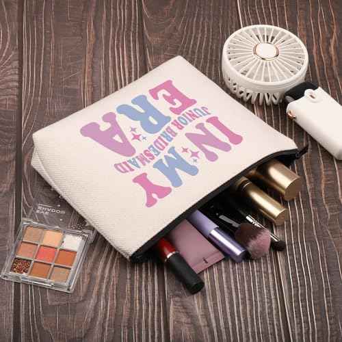PLITI Junior Bridesmaid Gift Wedding Party Gift Bridal Shower Gift In My Junior Bridesmaid Er Makeup Bag From Bride (Junior Bridesmaid Er bag)