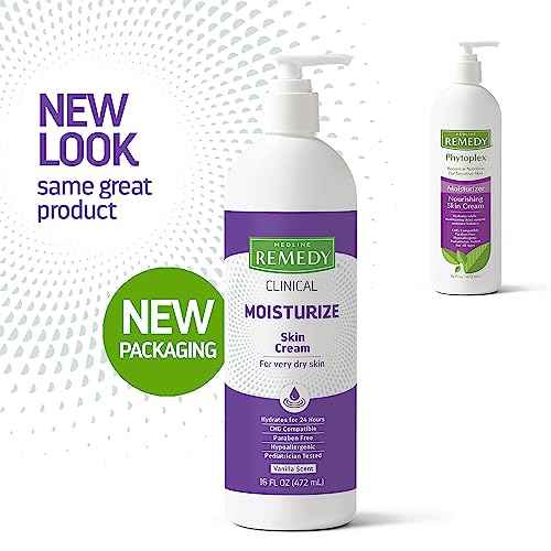 Medline Remedy Clinical Skin Cream, Vanilla Scent (16 fl oz), 2 Count, Moisturizing Face and Body Cream for All Ages, Paraben & Sulfate Free, Quick Absorbent Formula, Hypoallergenic Skin Moisturizer