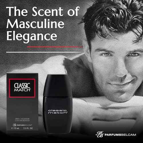 PB ParfumsBelcam CM Noir Eau De Toilette Spray for Men ? Fresh Fougere Cologne, Bergamot, Basil, Patchouli, Long-Lasting Scent, Masculine Fragrance ? 2.5 Fl Oz