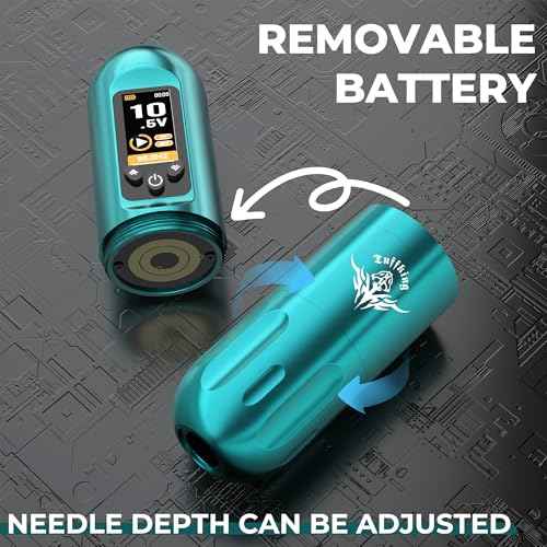 Tuffking Tattoo Machine Kit Rotary Wireless Tattoo Pen Kit with 20pcs Extra Smooth Cartridge Needles Practice Skin Supplies for Beginners & Professional Artists