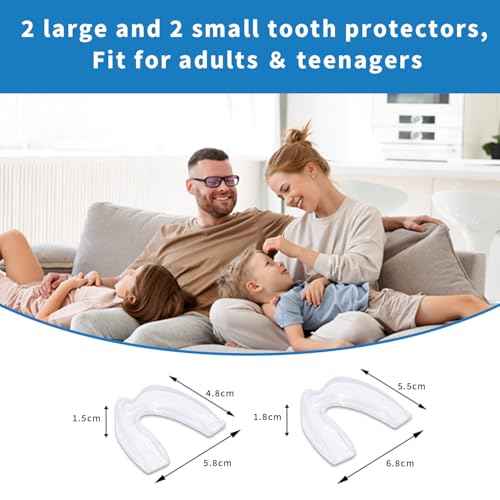 Mouth Guard for Grinding Teeth at Night,Night Guards for Teeth Grinding.Food-Grade&Comfotable Safety Mouth Guard for Sleeping(4 Packs).