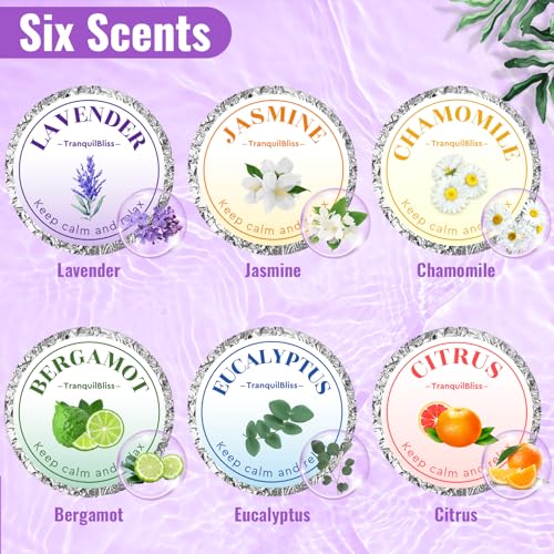 TranquilBliss Shower Steamers, Shower Bombs with Natural Fragrance, Self Care& Relaxation, Mother's Day, Christmas Birthday for Women and Mom, Individually Packaged, Purple Set 2 Packs£¨12 Tablets£©
