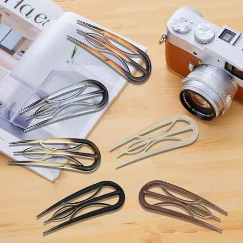 6Pcs French Hair Clips, U Shaped French Hair Pin Retro Fork Hair Pin Internal Teeth French Hair Clips, Tortoise Shell French Hair Pins for Women Thin Hair Buns Twist Hairstyle Accessories