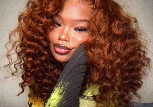 MITIMES 16inch HD Pre Plucked Ginger Curly Lace Front Wig Human Hair Blend Synthetic Ginger Orange Short Curly Lace Front Wigs for Black Women