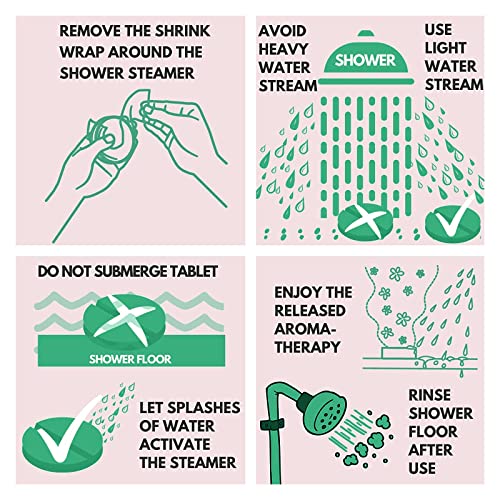 Shower Steamers Aromatherapy, Christmas Gifts for Women and Men, 20-Pack Organic Shower Bombs with Essential Oil, Tea Tree, Orange & Vanilla, Sea Salt, Lavender, Peony & Pear Bath Tablets