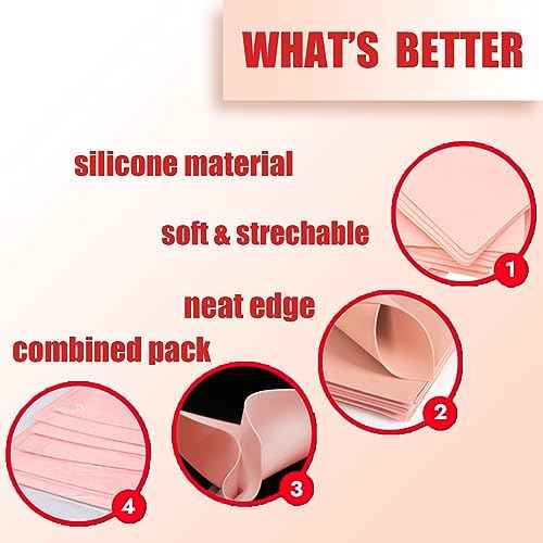 SOTICA 15PCS Tattoo Practice Skin, Tattoo Fake Practice Skins Double-Sided Tattoo Skin Practice Eyebrow Tattoo Lip Practice Skin 7.6¡±¡¿5.4¡± Fake Skin for Tattoo Artist Tattooing