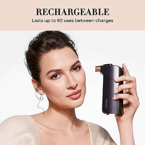 LUMINESS Breeze 2 Airbrush Makeup System - Rechargeable Airbrush Kit - Cordless Spray-On Make up Airbrush Kit - Portable Makeup Sprayer with No-Mess Tip - Airbrush Foundation Kit