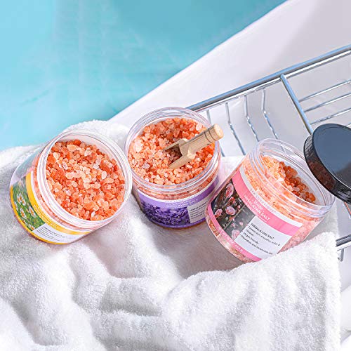Spa Luxetique Epsom Salts for Soaking, 3.17lbs Bath Salts Gifts with Lavender, Rose, Chamomile Scent as Christmas Gifts for Woman, Spa Sets for Mom