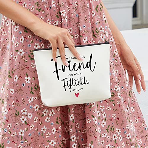 fkovcdy Women's 50th Birthday Gift: Cosmetic Bags, Funny Decorations for Her Bestie