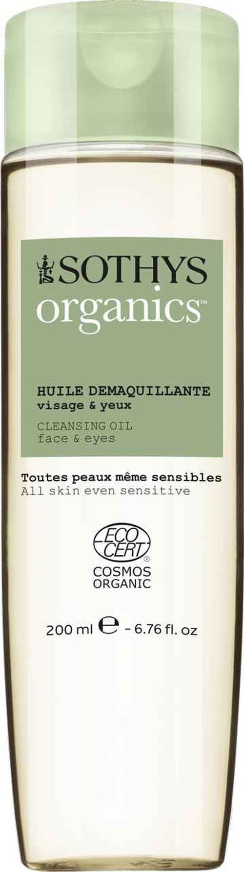SOTHYS Cleansing Oil for Face and Eyes | Gentle Organic Makeup Remover, Daily Vegan Facial Cleanser | For All Skin Types