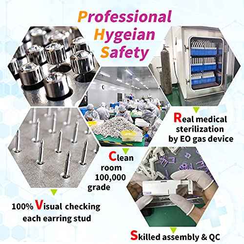 2PCS Disposable Ear Piercing Kit Ear Piercing Gun Self Use Ear Piercings Kit Cartilage Piercing Gun with Hypoallergenic Earrings(3mm Ball,24kt Gold)