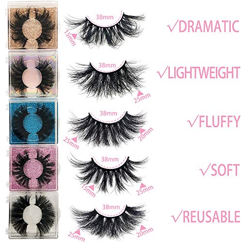 25MM Mink Eyelashes Wholesale Ninglash 10 Pack False Eyelashes, Christmas Gifts for Women Dramatic Real Mink EyeLashes, Thick HandMade Full Strip Lashes, Crueltyl Free Fluffy Lash, 3D Mink Lashes Bulk