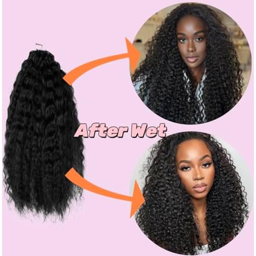 Wet and Wavy Super Wave Knotless Pre-Separated Feather Crochet Hair Extensions Human Hair Water Wave Crochet Hair Machine Made Feather Human Hair Extension 14inch 120g