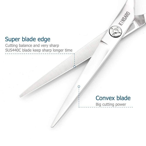 6 INCH Hair Cutting Scissors and 5.75 INCH Hair Thinning Scissors Barber Scissors Hairdressing Scissors Kinsaro