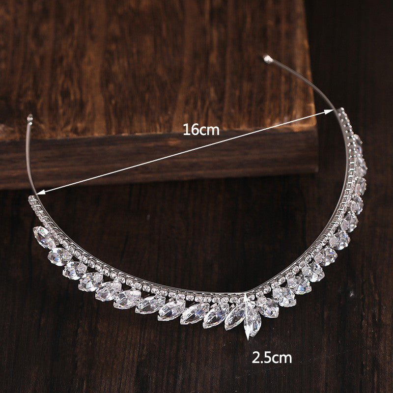 Rhinestone Crown Headband Bridal