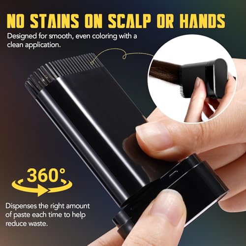 2 Pack Safe and Convenient Comb Hair Dye, Portable Hair Dye Comb For Gray Hair Coverage, Waterproof & Sweat-Proof, 2 in 1 Instant Dye for Women & Men (Dark Brown)