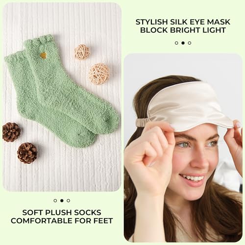 GRANNY SAYS Birthday Gifts Box for Women Unique, Spa Gifts, Self Care Get Well Soon Gifts for Women, Care Package with Flannel Blanket for Mom, Best Friends, Wife, Sister, Green