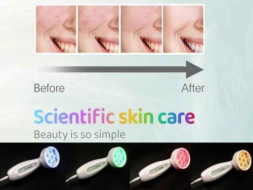 Rejuven 4-in-1 LED Light Therapy for Face Handheld LED Light Therapy Facial Massager Anti-Aging Wrinkle Reduction Device