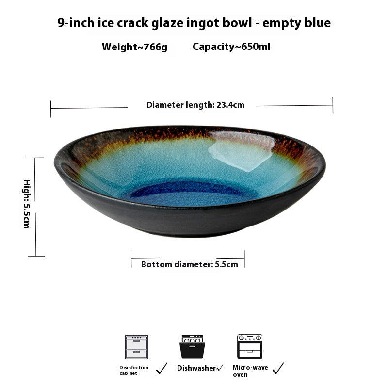Ceramic Noodle Bowl Soup Bowl - Special-Shaped Japanese Style Kitchen Dinnerware