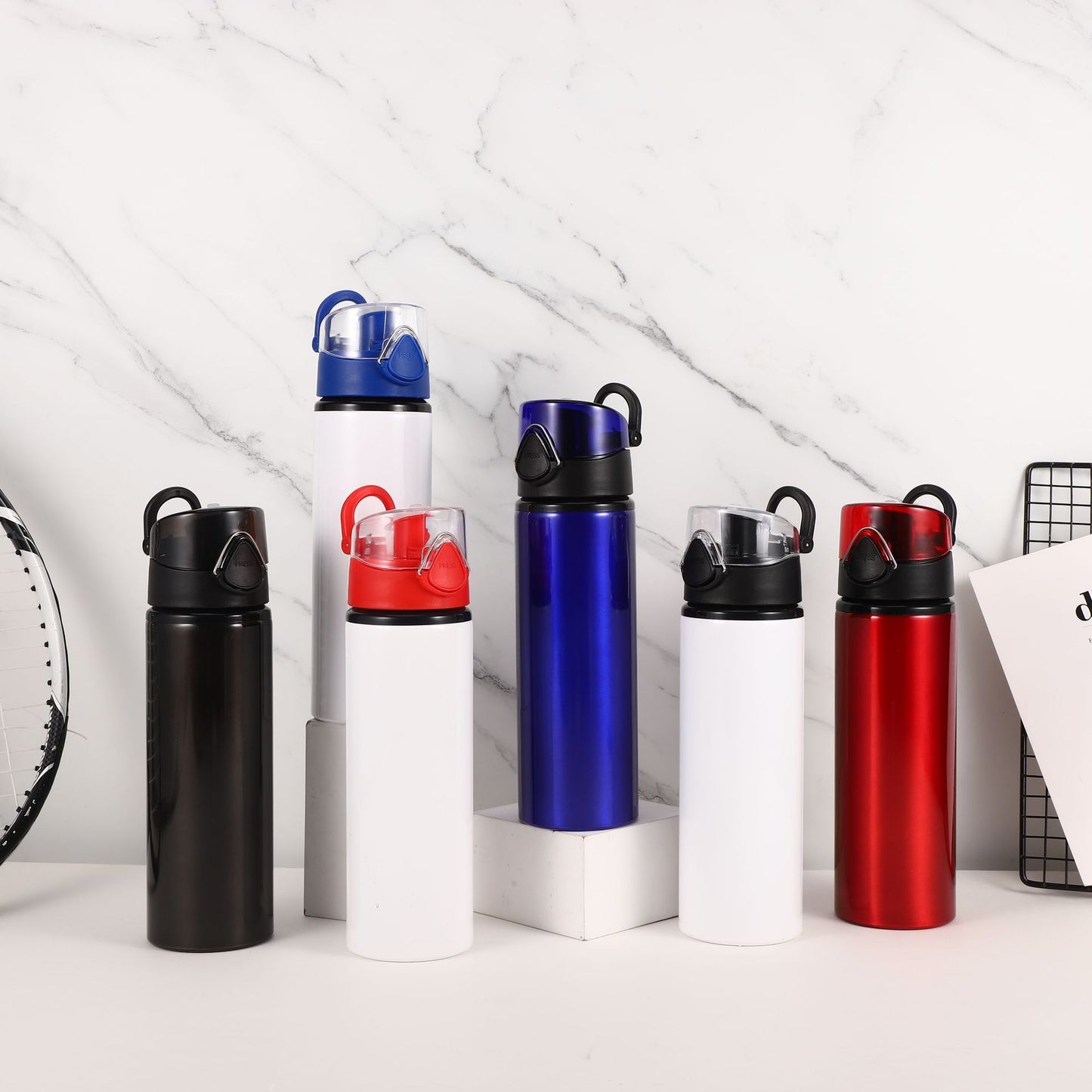 Large Capacity Aluminum Water Bottle for Outdoor Sports & Travel - 750ml