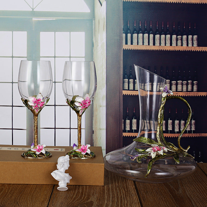 Luxury Red Wine Crystal Glass Goblet - Modern Style, Multiple Sizes & Boxes