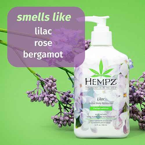 Hempz NEW Limited Edition Lilac Lotion, Hydrating Body Moisturizer for Body, Hands and Feet 8.5 oz.