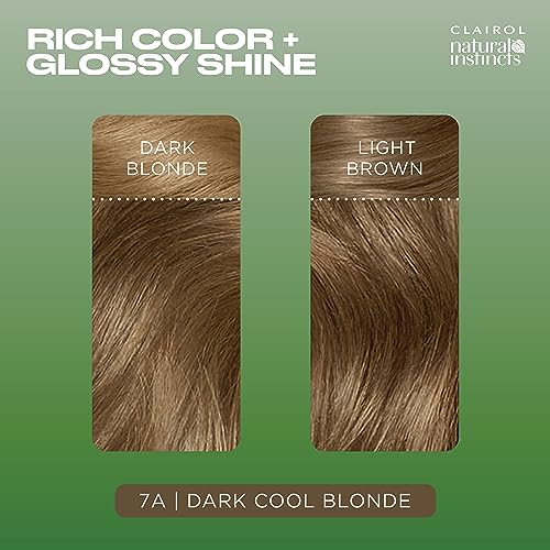 Clairol Natural Instincts Demi-Permanent Hair Dye, 7A Dark Cool Blonde Hair Color, Pack of 1
