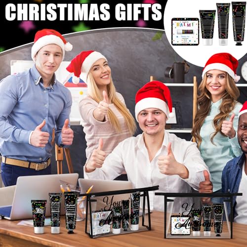 50 Pieces Employee Appreciation Gifts Bulk Lip Balm Hand Body Lotions Coworker Team Thank You Gifts for Staff Volunteer Thanksgiving Christmas Appreciation Party Favors for Women Men