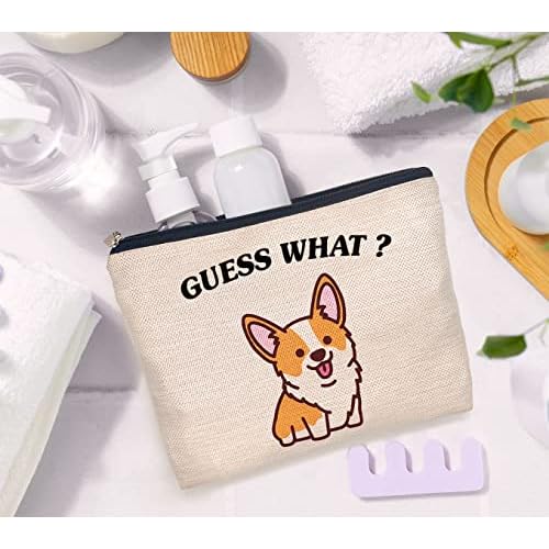 IWXYI Corgi Dog Make up Bag,Corgi Gifts For Corgi Lovers,Cute Corgi Make up Bag,Corgi Gifts