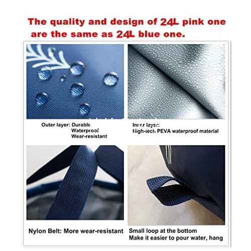 24L Collapsible Foot Soaking Bath Basin for Large Feet, Portable Foot Spa Soak Tub Foldable Water Bucket for Travel Camping, Pink