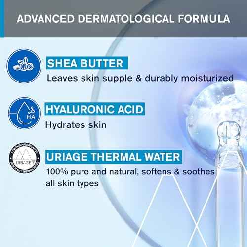 URIAGE Silky Body Lotion with Shea Butter & Hyaluronic Acid | 24H Hydration, Smoothing Effect, Moisturizer, Paraben-Free, 500 mL / 17 oz