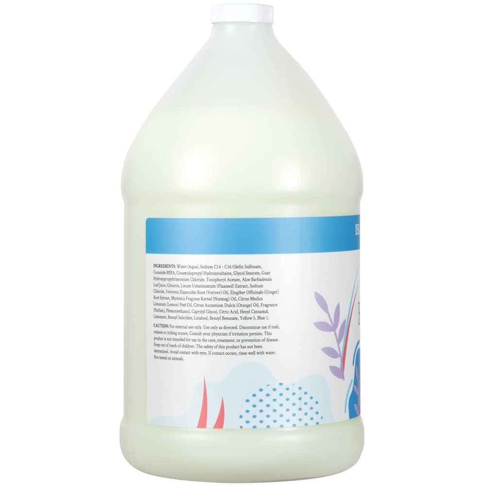 Ginger Lily Farms Botanicals All-Purpose Liquid Hand Soap Refill, Island Tranquility, 100% Vegan & Cruelty-Free, Green Tea Lemongrass Scent, 1 Gallon (Pack of 4)