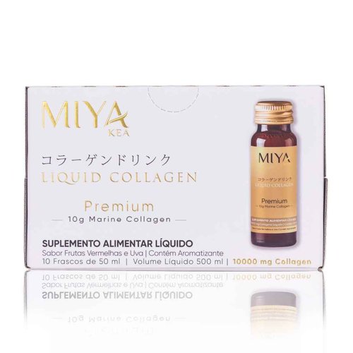 Miya Kea Premium Liquid Collagen for Women | 10,000 mg of Marine Collagen | Red Berries and Grape Flavor | Supports Skin, Hair & Nails | Beauty Supplement | Box with 10 Shots