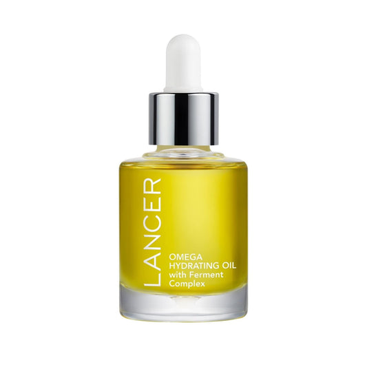 Lancer Skincare Omega Hydrating Oil with Ferment Complex, Daily Facial-Oil Moisturizer Serum with Turmeric, 1 Fluid Ounce