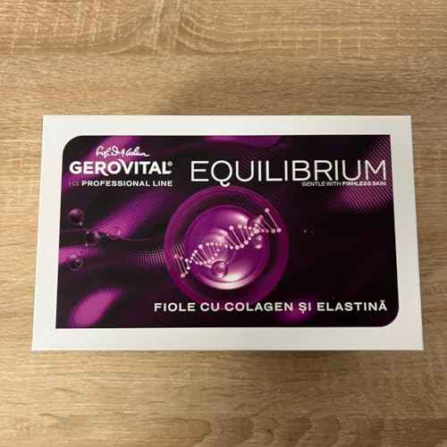 GEROVITAL EQUILIBRIUM - Ampoules with 12% Collagen and Elastin, Intensive Moisturising and Anti-Wrinkle Serum, Professional Product, 20 Ampoules x 2 ml