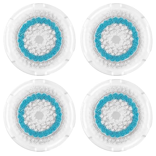 Deep Pore Face Cleansing Brush Head Replacements Compatible with Clarisonic Mia 1, Mia 2, Alpha Fit