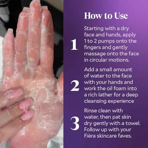 FI?RA Oil to Foam Daily Facial Cleanser ? Truffle Oil Complex, Fermented Plant Oils & Glycerin, Moisturizing and Nourishing, Soap-Free, Cruelty-Free, All Skin Types, 110ml 3.88 fl oz