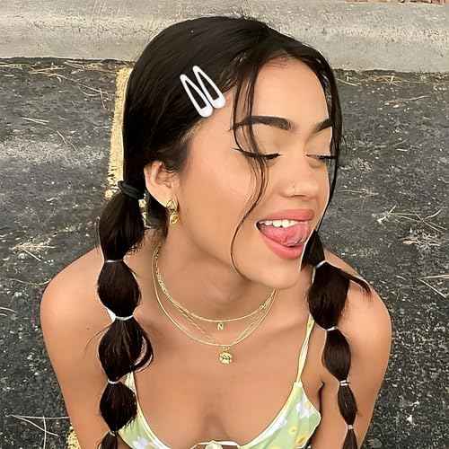 Snap Hair Clips for Women Water Drop Non Slip Hair Barrettes Heavy Coated Metal Hair Clips Accessory Mixed Color 20 PCS 1.89"