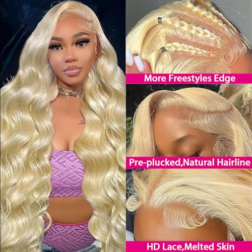 613 Body Wave Lace Front Wigs Human Hair 28 Inch 250% Density 13X4 Lace Front Wigs Human Hair For Black Women Glueless Wigs Lace Frontal Wigs